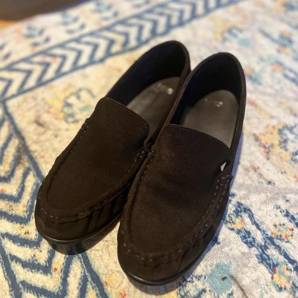 Mango Women's Black Suede Loafers